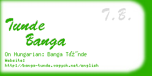 tunde banga business card